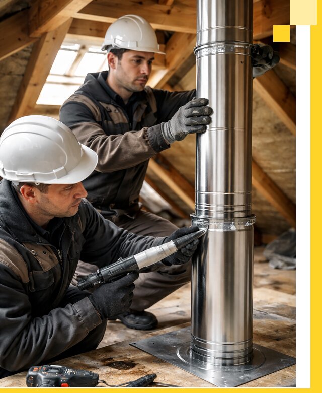 Монтаж дымоходов для каминов в Альметьевске с гарантией качества