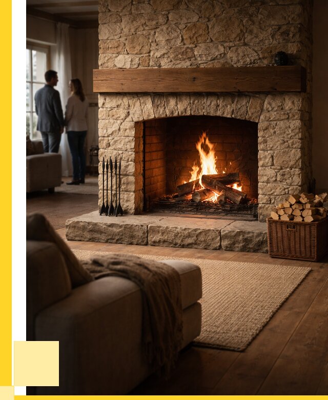 Открытые камины под ключ в Альметьевске от 155700 р. ЭриданЛьм