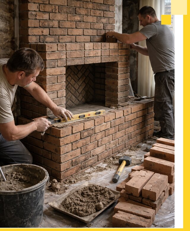 Изготовление и установка кирпичных каминов в Альметьевске