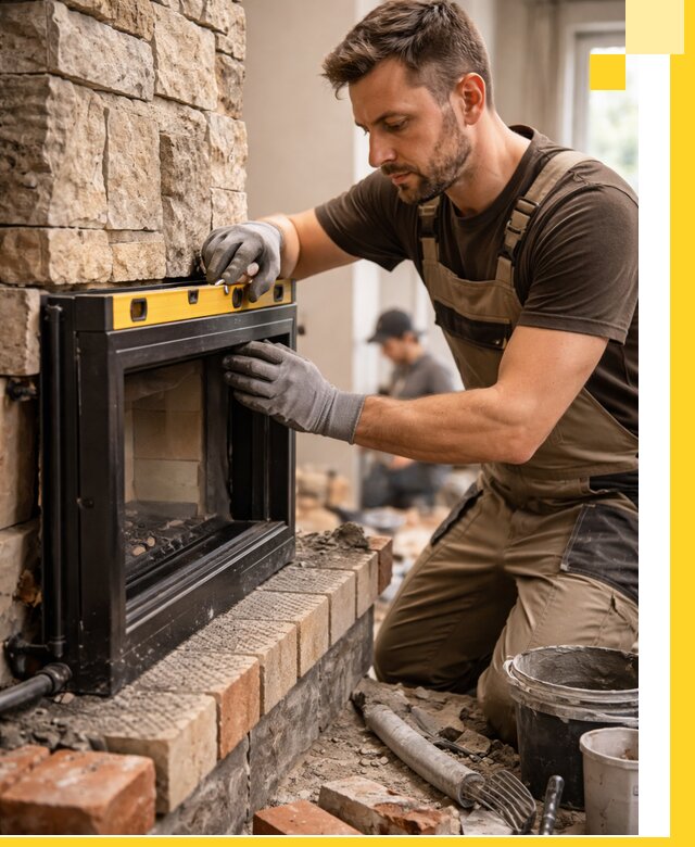 Дровяные камины под ключ в Альметьевске: монтаж, обустройство