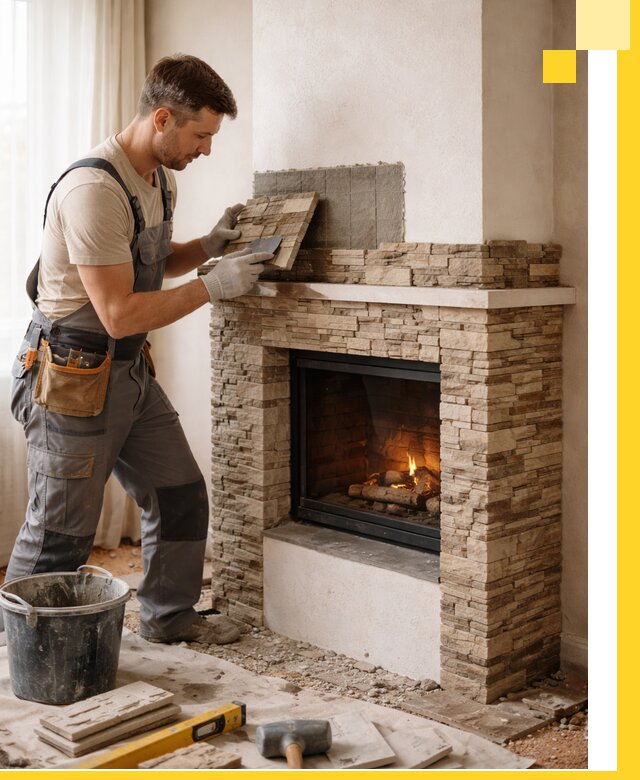 Изготовление и монтаж каминов для дома под ключ в Альметьевске