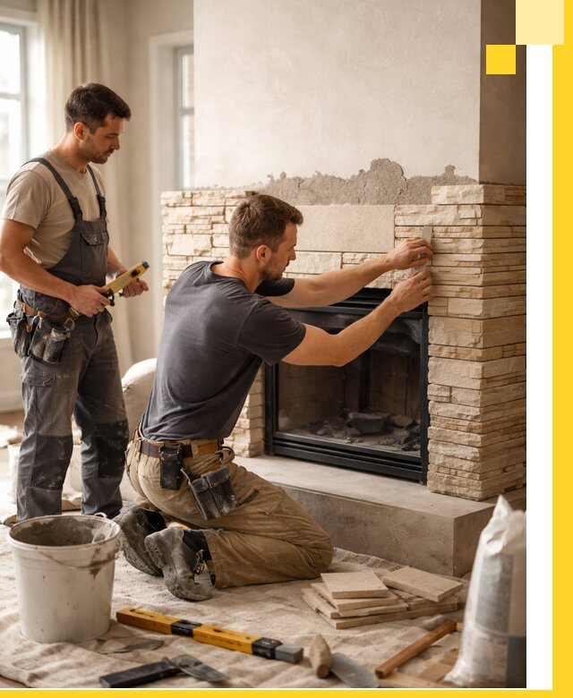 Установка и монтаж каминов для загородного дома в Альметьевске