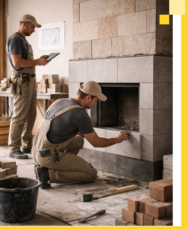 Индивидуальные проекты каминов и каминных систем в Альметьевске