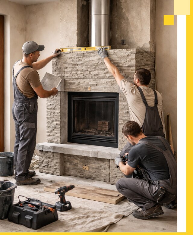 Профессиональный монтаж каминов под ключ в Альметьевске для дома