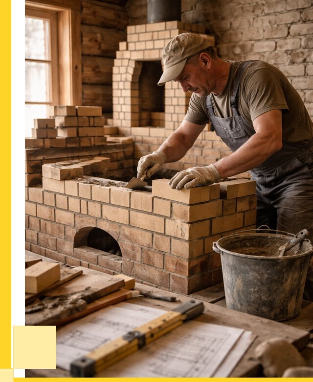 Кладка печей из кирпича в Альметьевске цены от 31140 р. - ЭриданЛьм