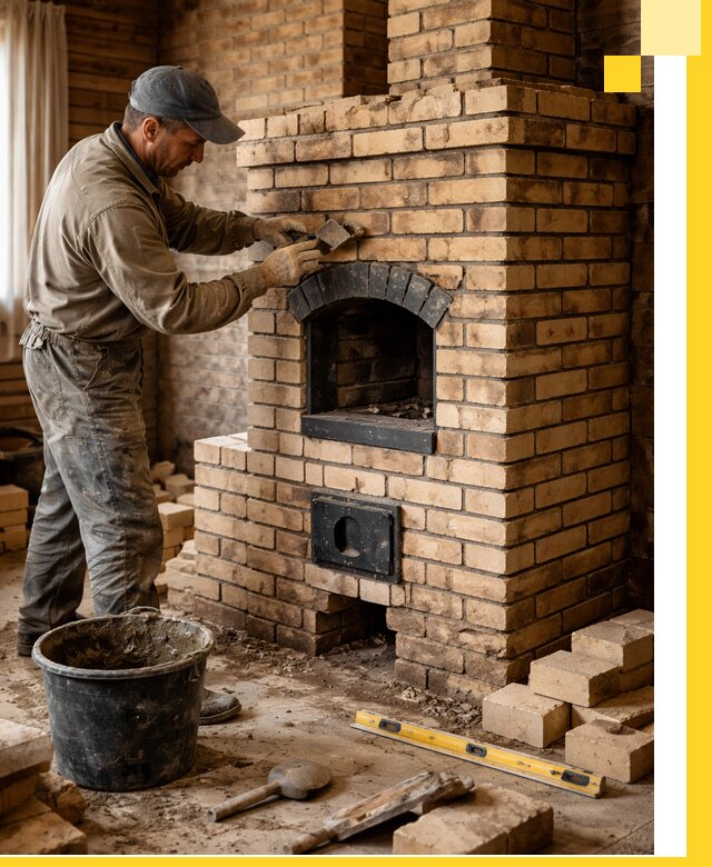 Кирпичные печи под ключ в Альметьевске: проектирование и кладка