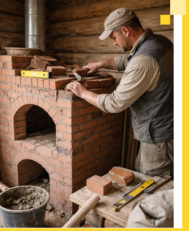 Изготовление и установка русских печей в Альметьевске под ключ