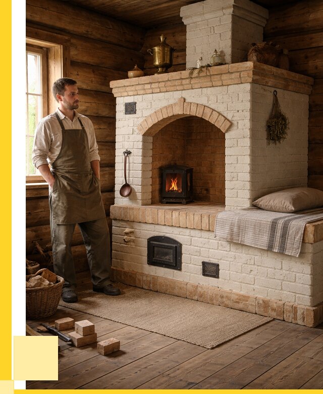 Русские печи с лежанкой под ключ в Альметьевске от 155700 р. ЭриданЛьм