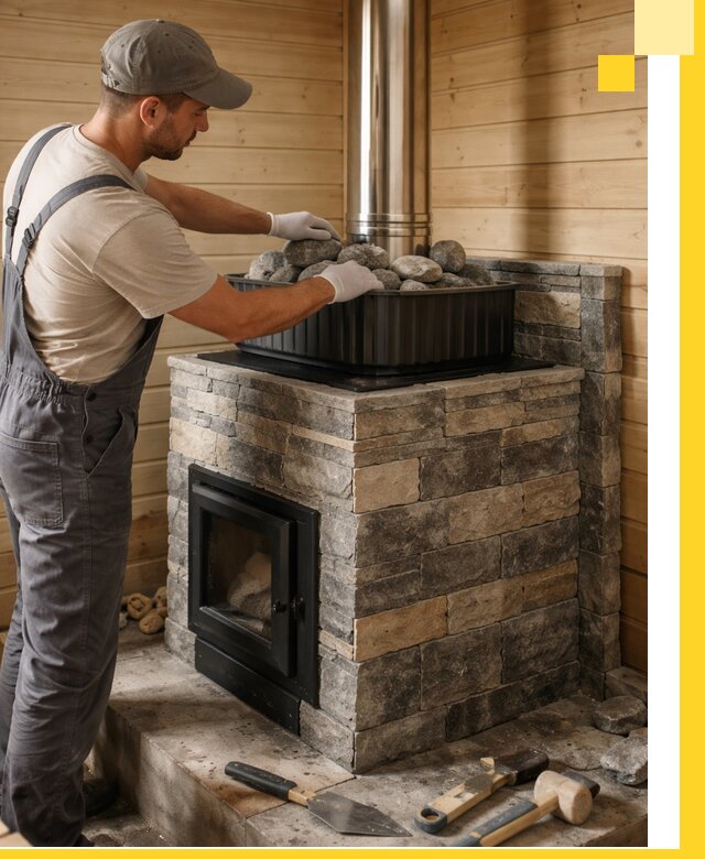 Печи для парной в Альметьевске, производство, монтаж и обслуживание