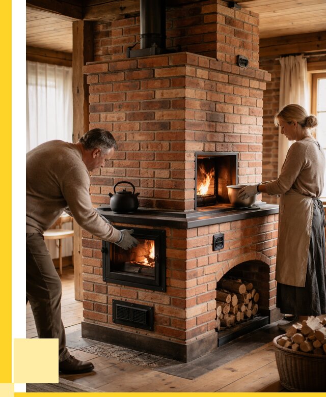 Печи для загородного дома под ключ в Альметьевске от 83040 р. | ЭриданЛьм