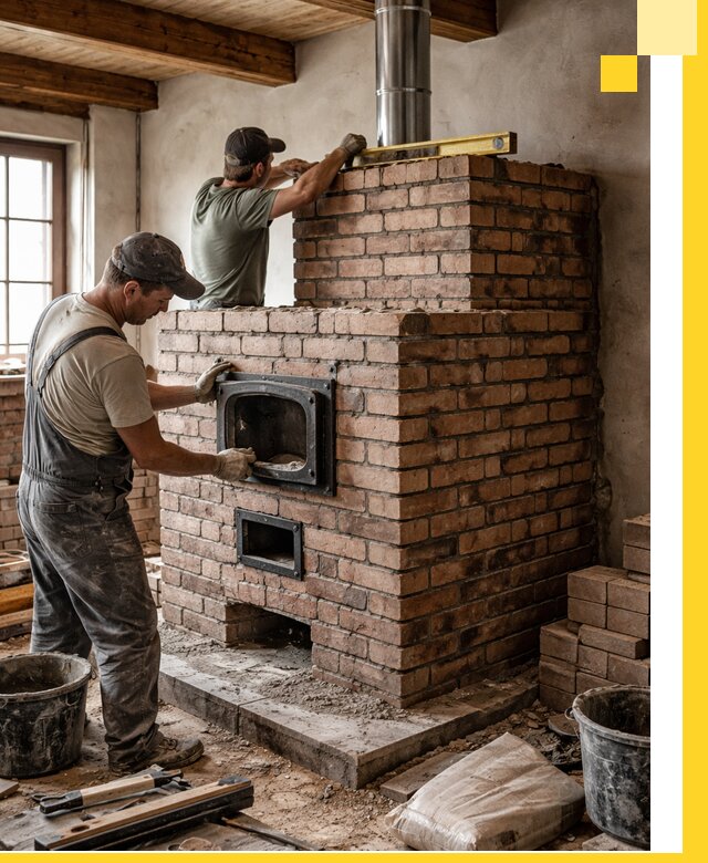 Печи для загородного дома под ключ в Альметьевске — монтаж и сервис