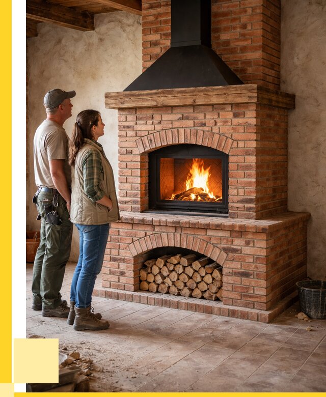 Печи камины из кирпича в Альметьевске от 124560 р. | ЭриданЛьм