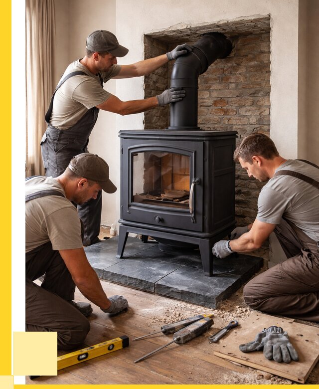 Монтаж печи камина в частном доме в Альметьевске от 25950 р. | ЭриданЛьм