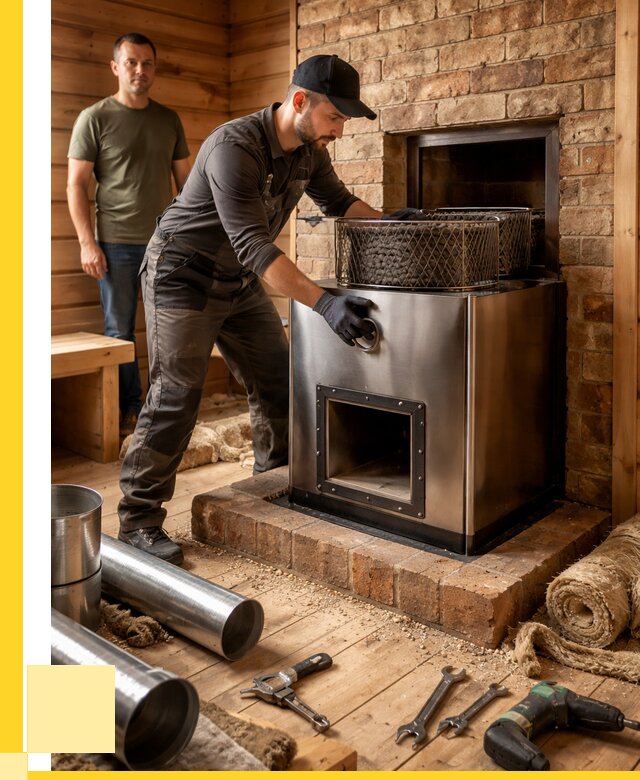 Монтаж банных печей под ключ в Альметьевске от 18684 р., ЭриданЛьм