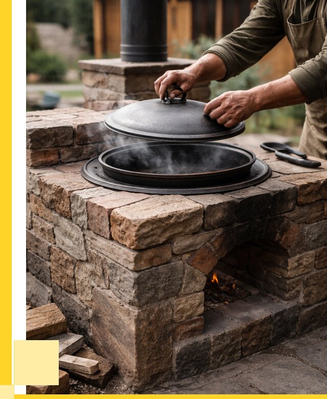 Печи для казана в Альметьевске по цене от 18684 р. | ЭриданЛьм