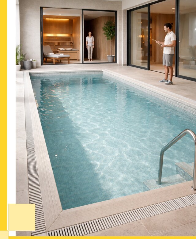 Отделка бассейна пленкой ПВХ в Альметьевске от 3633 р. - ЭриданЛьм