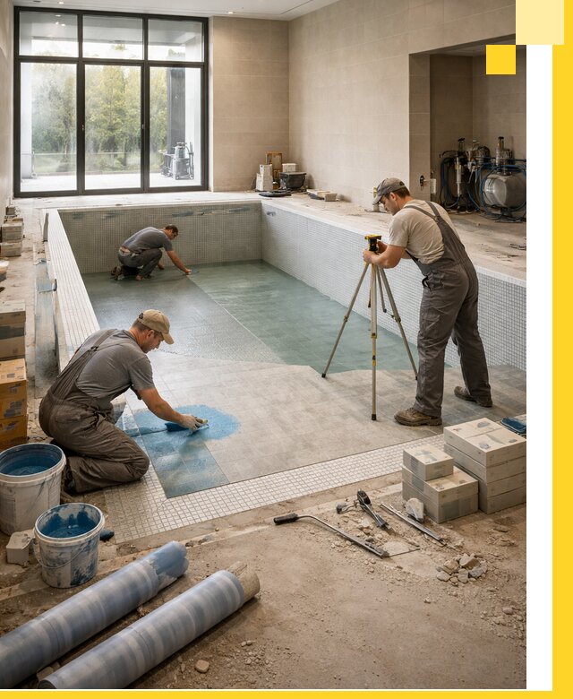 Проект и строительство закрытых бассейнов в Альметьевске под ключ