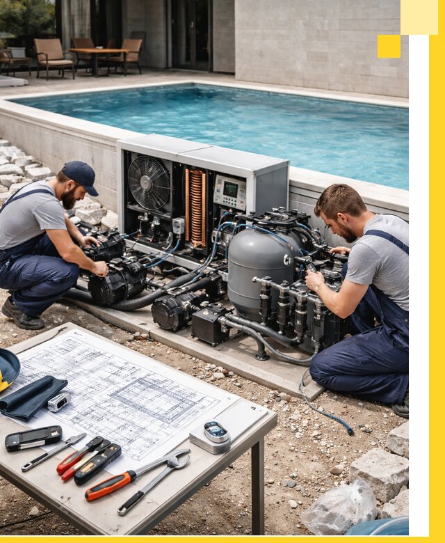 Проектирование и монтаж бассейнов с подогревом в Альметьевске