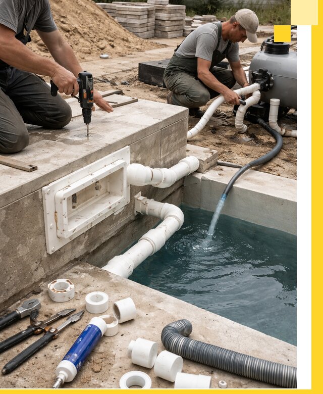 Строительство скиммерных бассейнов под ключ в Альметьевске