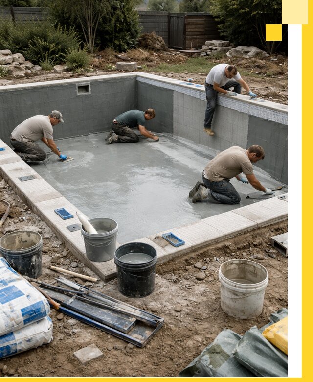 Изготовление и монтаж чаши бассейна под ключ в Альметьевске