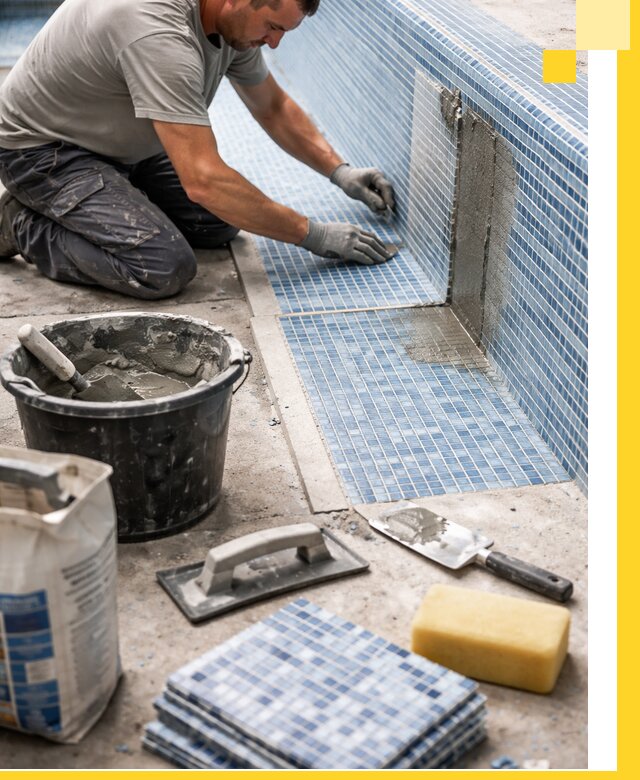 Укладка и ремонт мозаики для бассейнов под ключ в Альметьевске