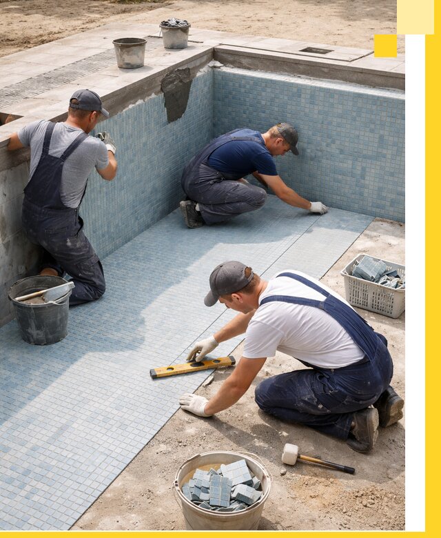 Укладка и установка плитки для бассейнов под ключ в Альметьевске