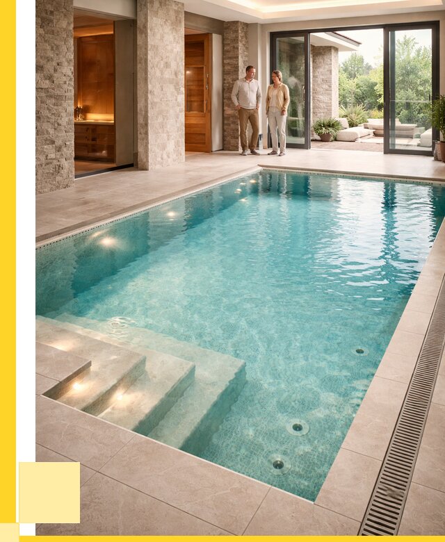 Бассейн во дворе в Альметьевске: проект, отделка от 1245600 р. | ЭриданЛьм