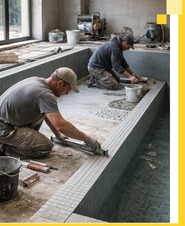 Строительство бассейна в частном доме в Альметьевске под ключ