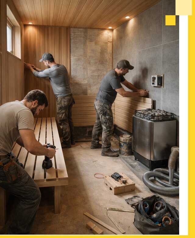 Сауны под ключ в Альметьевске, проектирование, строительство, отделка