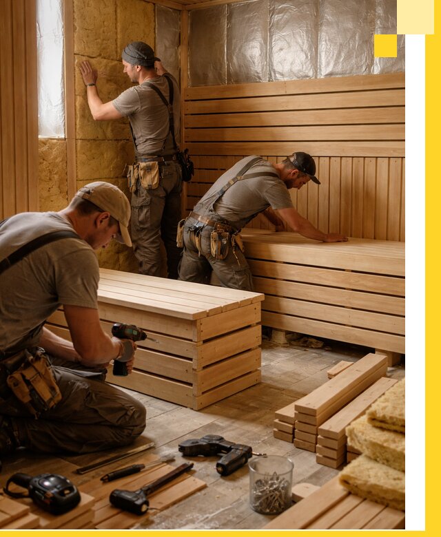 Профессиональное строительство саун под ключ в Альметьевске