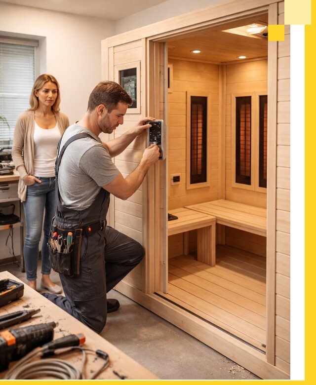 Инфракрасные сауны под ключ в Альметьевске продажа и установка