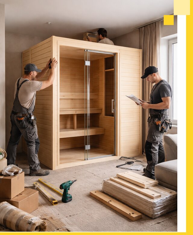 Установка и благоустройство саун в квартире в Альметьевске