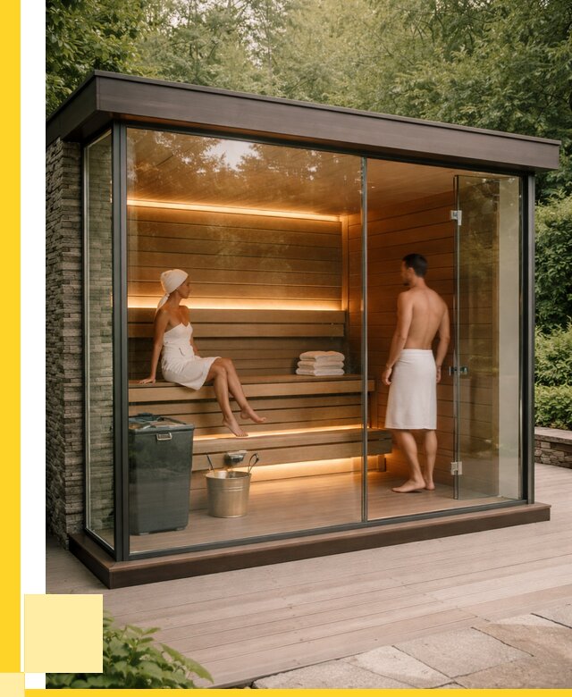 Сауна стеклянная и двери для сауны в Альметьевске от 259500 р. | ЭриданЛьм