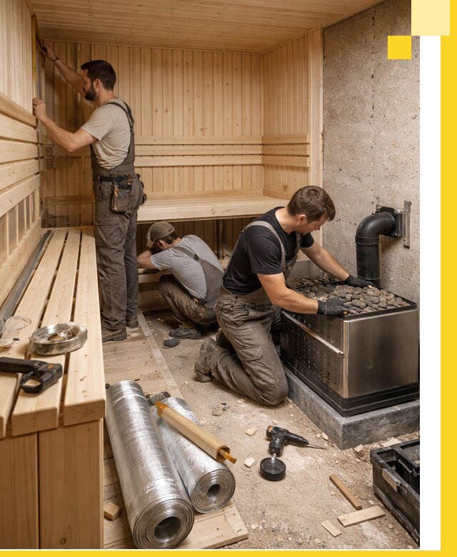 Индивидуальные сауны на заказ в Альметьевске под ключ, проект и монтаж