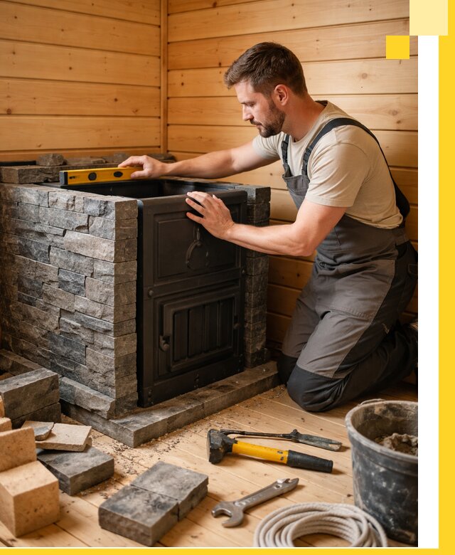 Производство и установка печей для саун под ключ в Альметьевске