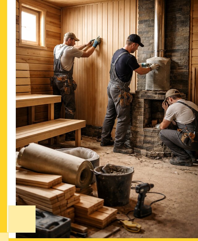 Ремонт бань под ключ в Альметьевске от 46710 р. | ЭриданЛьм