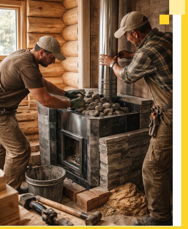 Строительство и отделка русских бань под ключ в Альметьевске