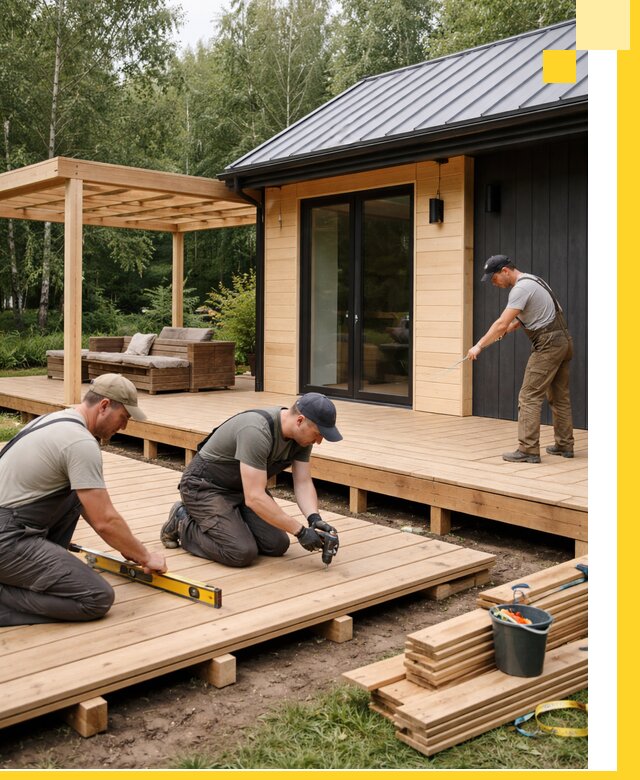 Строительство бань с террасой и бассейном под ключ в Альметьевске