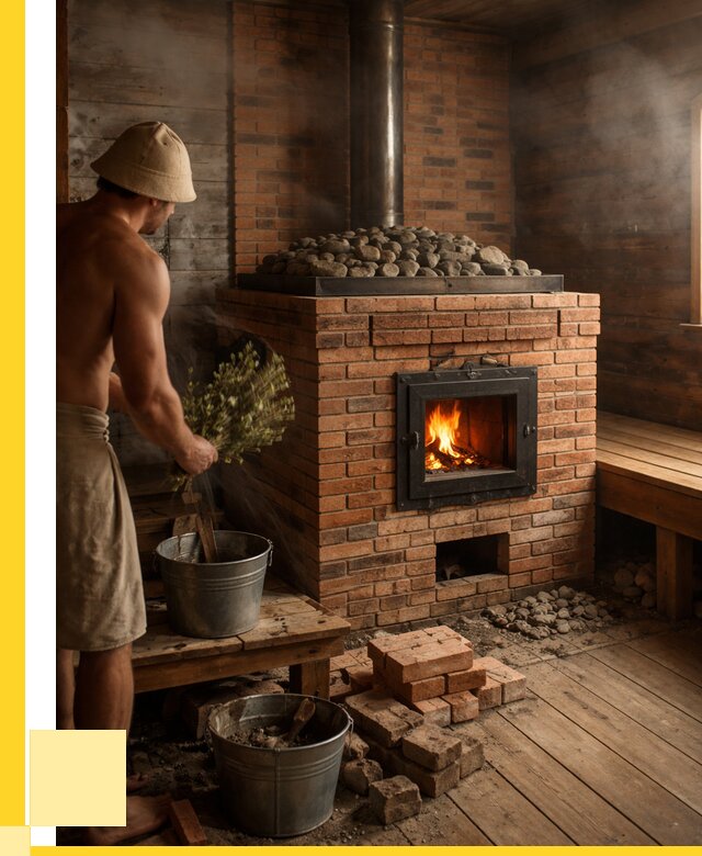 Кирпичные банные печи в Альметьевске от 93420 р. | ЭриданЛьм