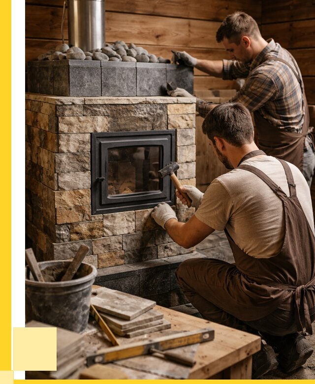 Облицовка банной печи в Альметьевске от 15570 р. | ЭриданЛьм