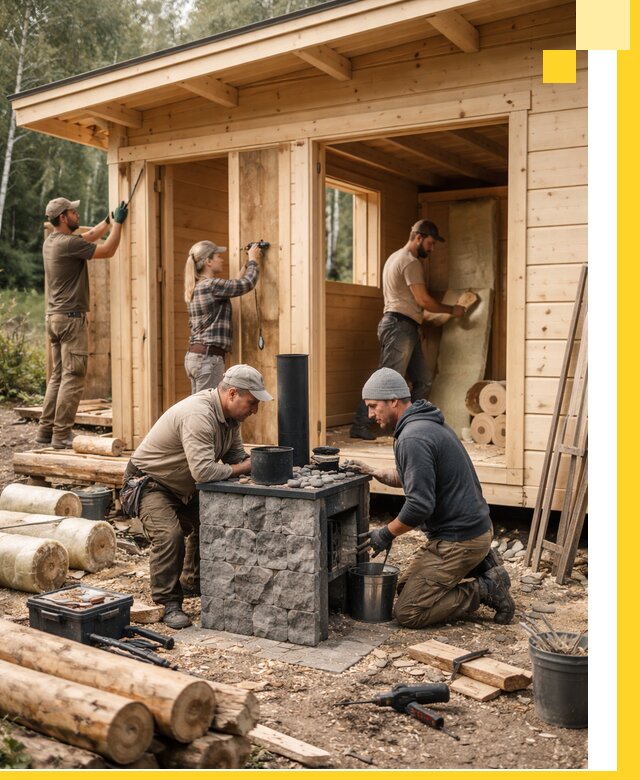 Купить баню под ключ в Альметьевске строительство монтаж отделка