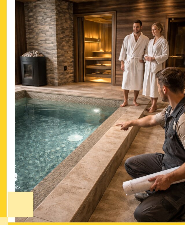 Проект бани с бассейном под ключ в Альметьевске от 67470 р. | ЭриданЛьм