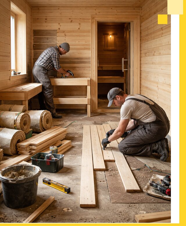 Индивидуальный проект бани с комнатой отдыха под ключ в Альметьевске