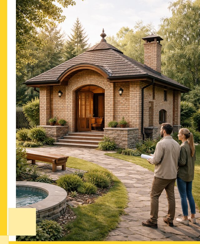 Проект кирпичной бани в Альметьевске от 31140 р. | ЭриданЛьм