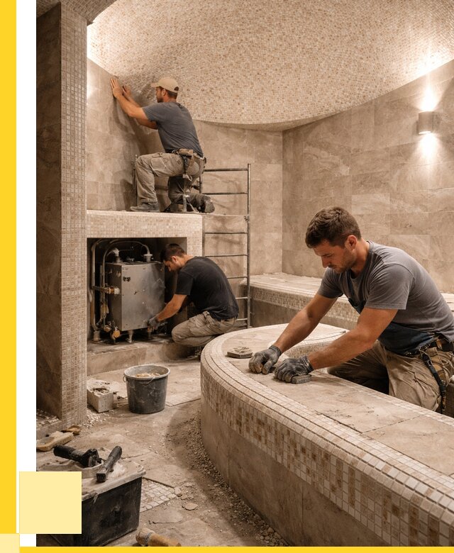 Монтаж хамамов под ключ в Альметьевске от 259500 р. ЭриданЛьм