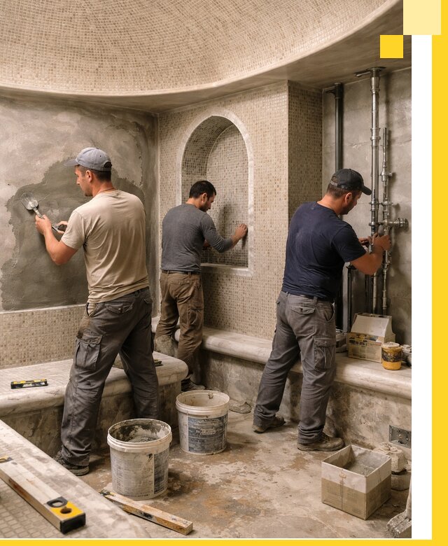 Профессиональный монтаж хамамов под ключ в Альметьевске с гарантией