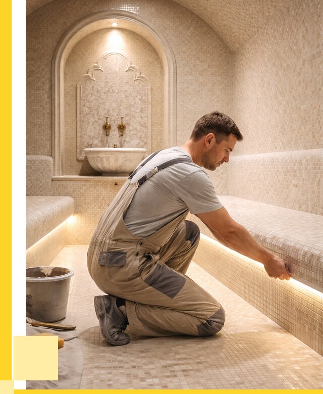 Отделка хамамов под ключ в Альметьевске от 5709 р. | ЭриданЛьм