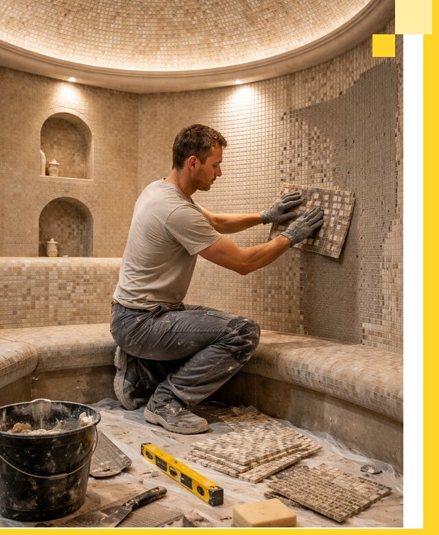 Устройство и монтаж домашнего хамама под ключ в Альметьевске