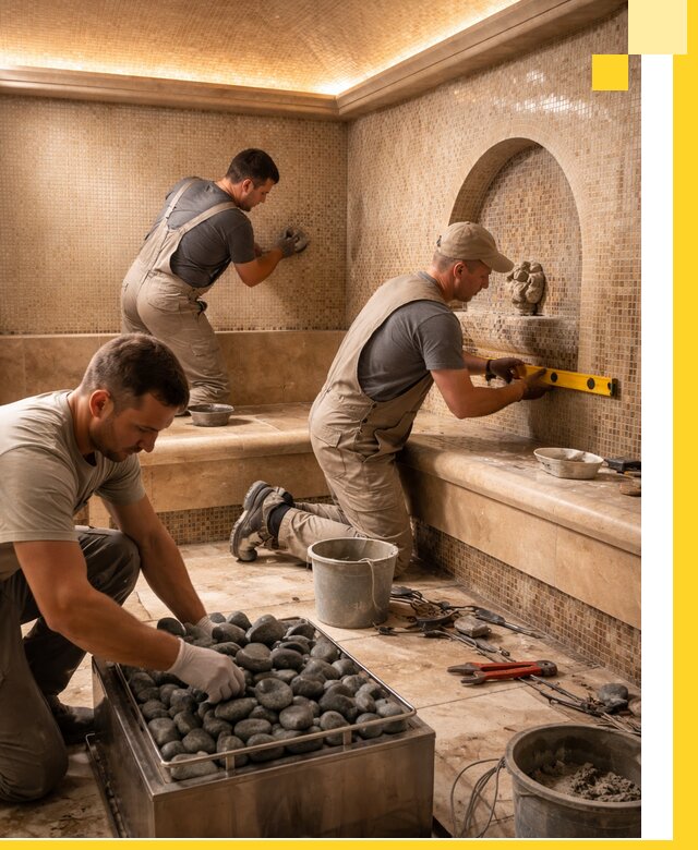 Проектирование и строительство хамама и сауны в Альметьевске