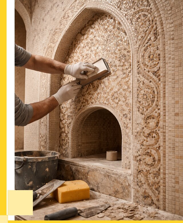 Мозаика для хамама в Альметьевске под ключ от 5190 р. | ЭриданЛьм